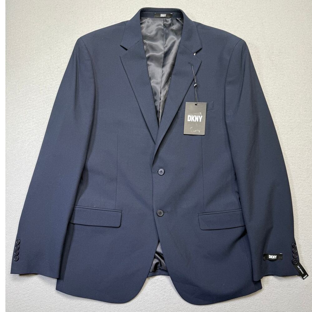 DKNY Men's Modern Fit Stretch Suit Jacket Navy 42R $360